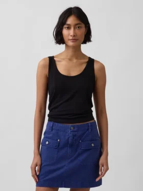 Tanktop aus Leinenmischung