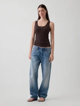 Tanktop aus Leinenmischung