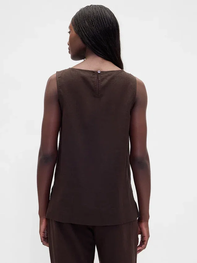 Tanktop aus Leinenmischung