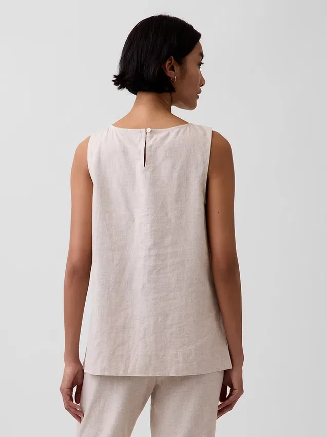 Tanktop aus Leinenmischung