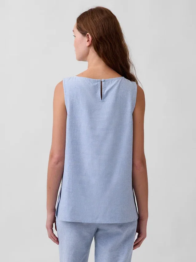 Tanktop aus Leinenmischung