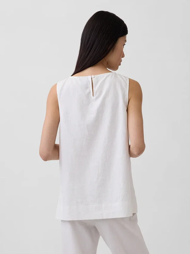 Tanktop aus Leinenmischung