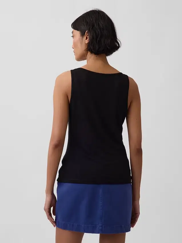 Tanktop aus Leinenmischung