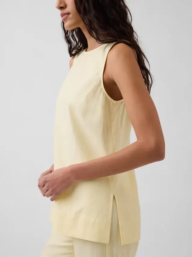Tanktop aus Leinenmischung
