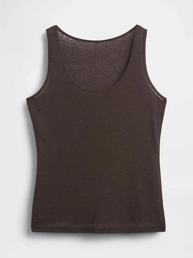 Tanktop aus Leinenmischung