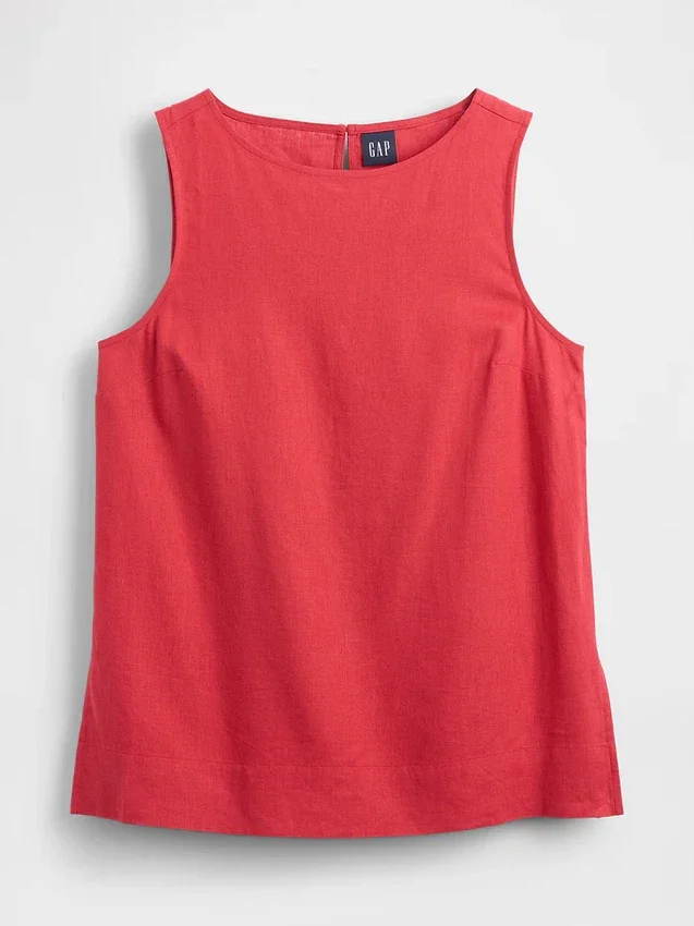 Tanktop aus Leinenmischung