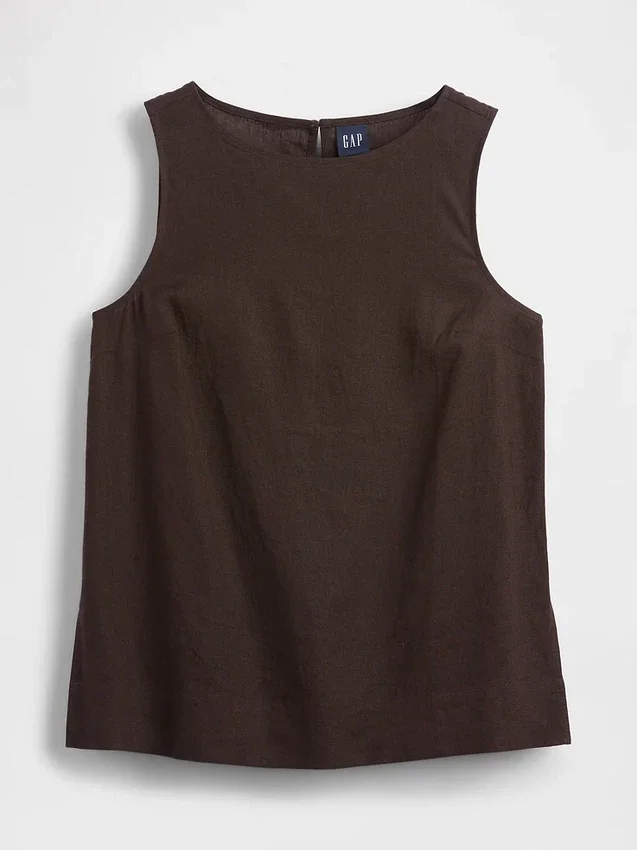 Tanktop aus Leinenmischung
