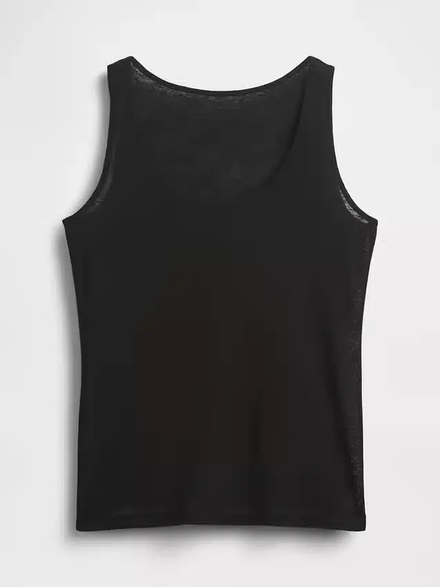 Tanktop aus Leinenmischung