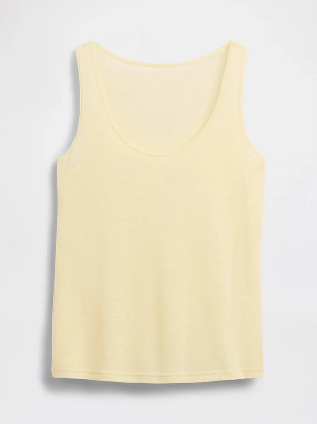Tanktop aus Leinenmischung