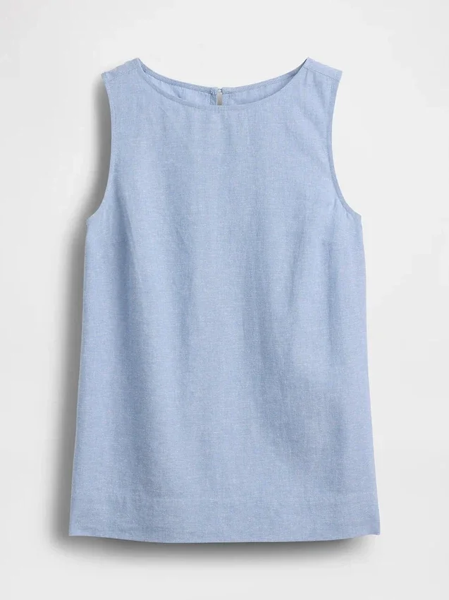 Tanktop aus Leinenmischung