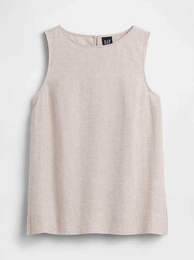 Tanktop aus Leinenmischung