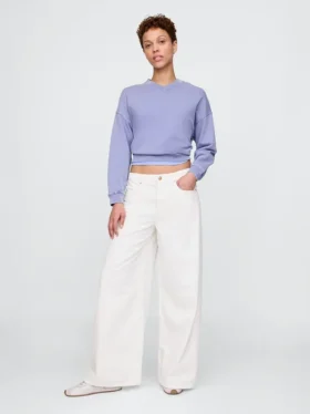 Tief sitzende, extra weite Jeans