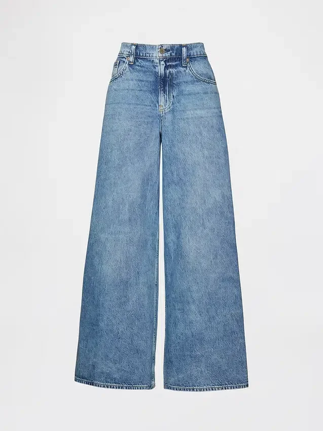 Tief sitzende, extra weite Jeans