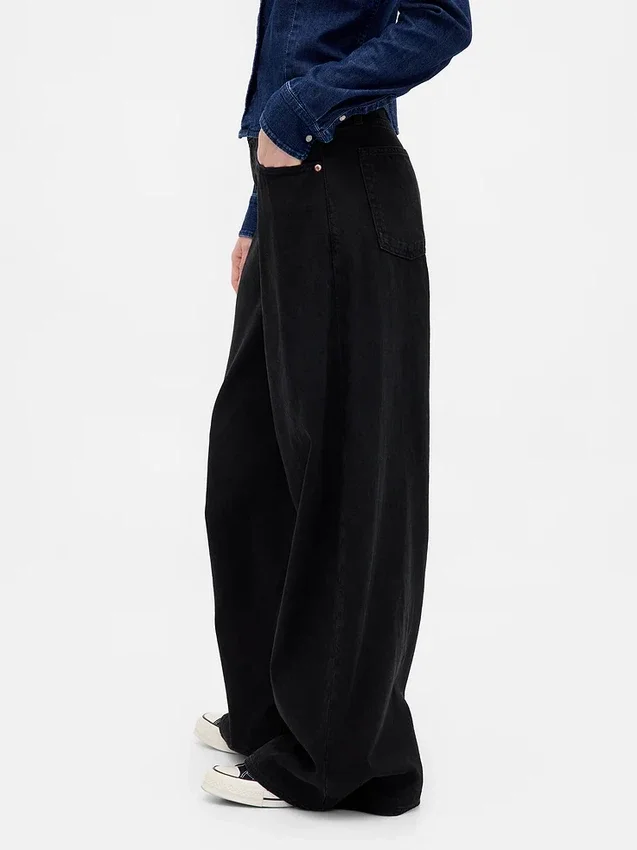 Tief sitzende, ultraweiche, extra weite Jeans