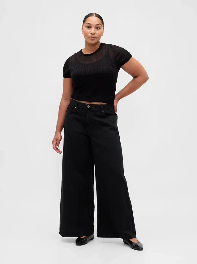 Tief sitzende, ultraweiche, extra weite Jeans