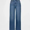 Tief sitzende, ultraweiche, locker sitzende Crop-Jeans