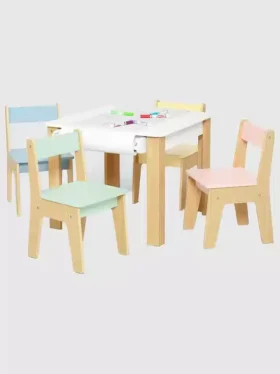 Tisch- und 4-Stuhl-Set für Kleinkinder