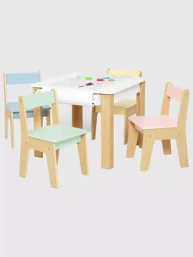 Tisch- und 4-Stuhl-Set für Kleinkinder