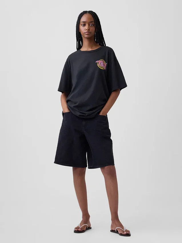 Tlc-T-Shirt mit Grafik in lockerer Passform