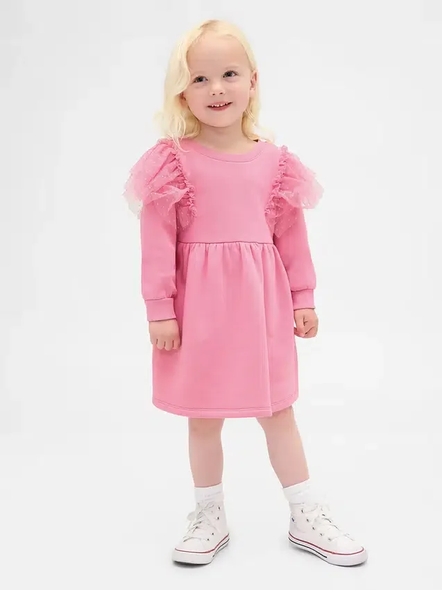 Tüll-Sweatshirt-Kleid für Baby & Kleinkind