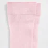 Transparente, gerippte Kniesocken