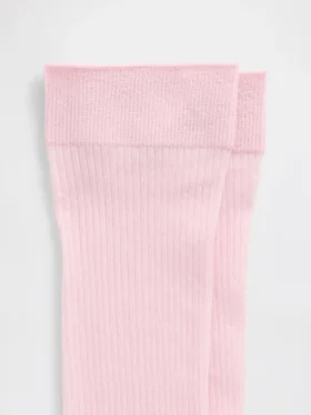 Transparente, gerippte Kniesocken