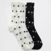 Transparente Kindersocken mit Punktmuster (2er-Pack)
