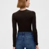 Transparenter, gerippter Pullover-Body