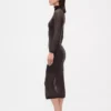 Transparenter Maxi-Pullover mit Rollkragen