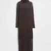 Transparenter Maxi-Pullover mit Rollkragen