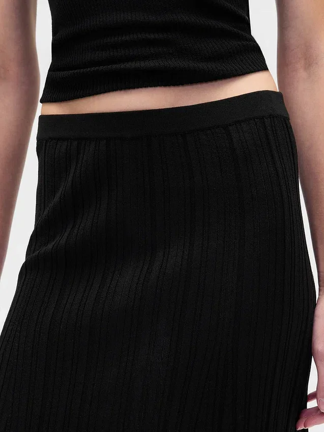 Transparenter Maxi-Pullover-Rock