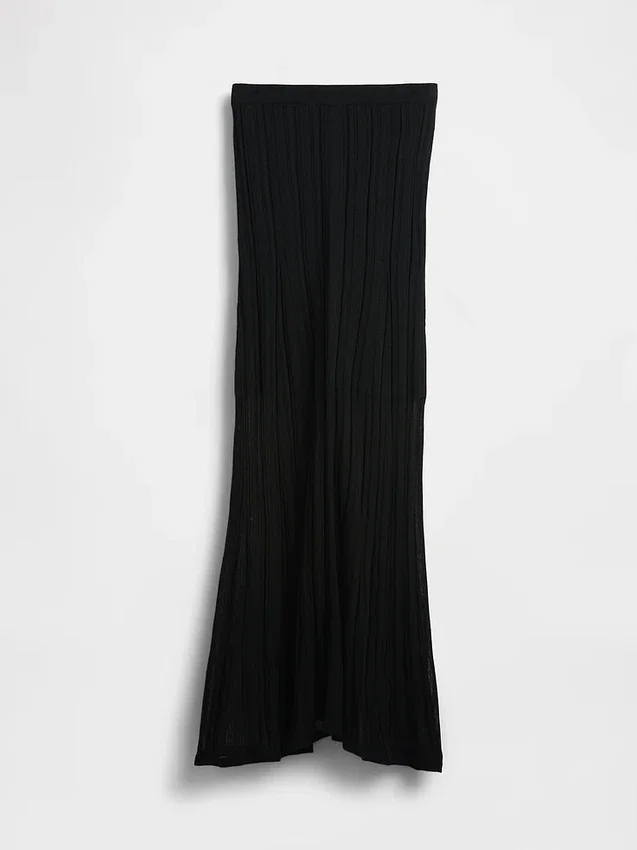 Transparenter Maxi-Pullover-Rock