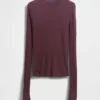 Transparenter Pullover mit hohem Kragen