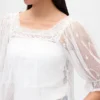 Transparentes, besticktes Tüll-Oberteil
