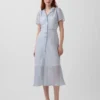 Transparentes Midi-Hemdkleid