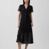 Transparentes Midi-Hemdkleid
