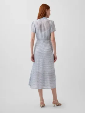 Transparentes Midi-Hemdkleid