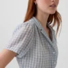 Transparentes Midi-Hemdkleid