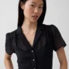 Transparentes Midi-Hemdkleid