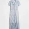 Transparentes Midi-Hemdkleid