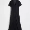 Transparentes Midi-Hemdkleid