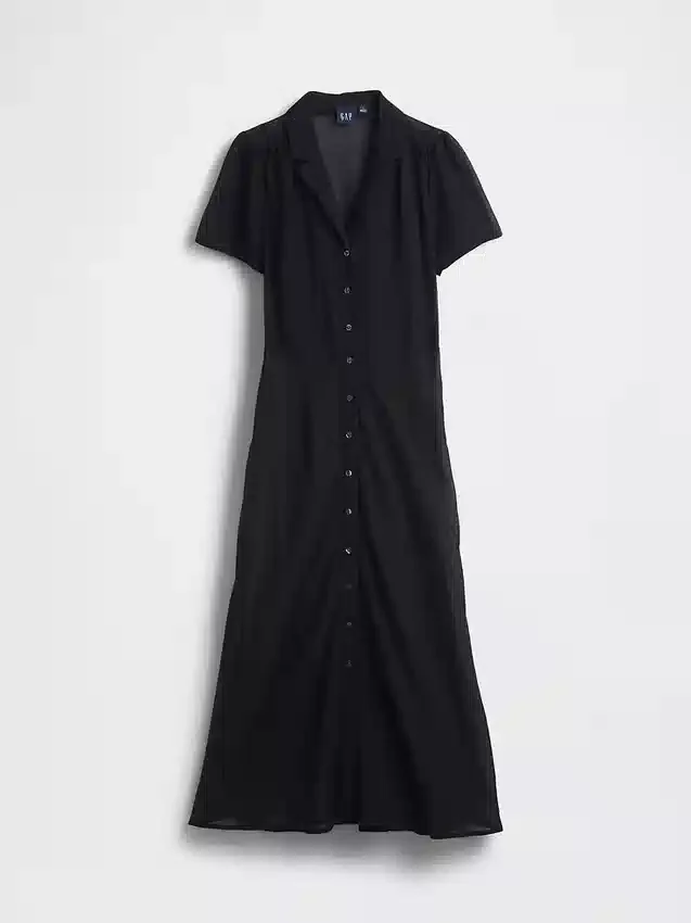 Transparentes Midi-Hemdkleid