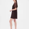 Transparentes Mini-Etuikleid aus Organza