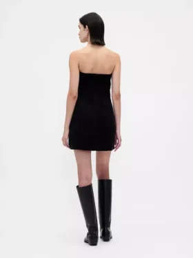 Trägerloses Minikleid aus Cord