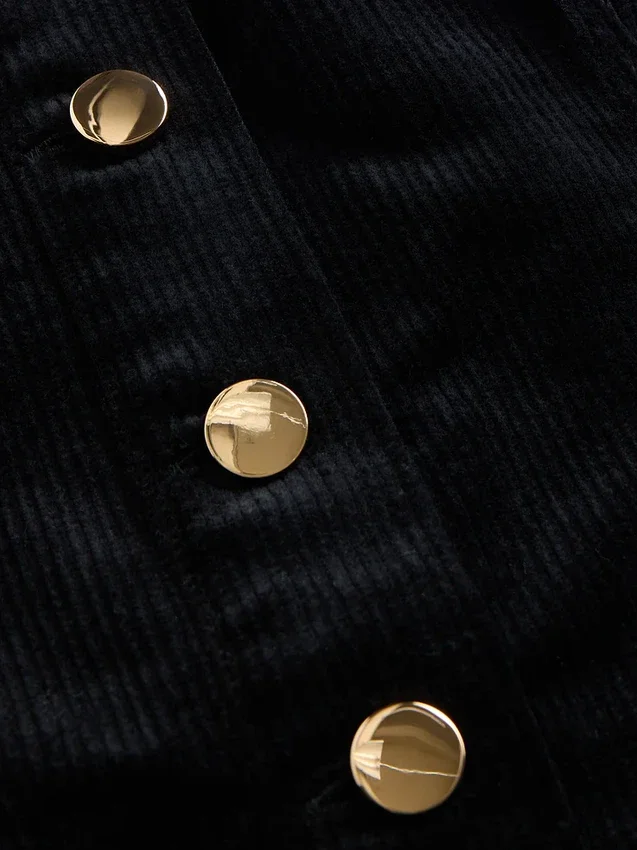 Trägerloses Minikleid aus Cord