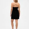 Trägerloses Minikleid aus Cord
