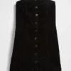 Trägerloses Minikleid aus Cord