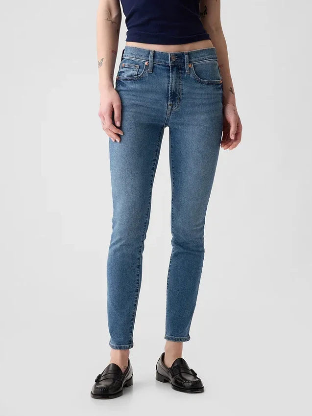 True-Skinny-Jeans mit mittlerer Leibhöhe