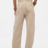 Twill-Hose mit mittlerer Leibhöhe und weitem Bein