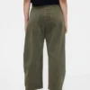 Twill-Hose mit mittlerer Leibhöhe und weitem Bein
